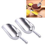 2 Stück Edelstahl Multifunktionsschaufel Aluminiumlegierung Eisschaufel Lebensmittelteelöffel Teelöffel, M