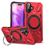 MagSafe Magnetic Shockproof Phone Case with Ring Holder, For iPhone 16 Plus, For iPhone 16, For iPhone 15 Pro Max, For iPhone 15 Pro, For iPhone 15 Plus, For iPhone 15