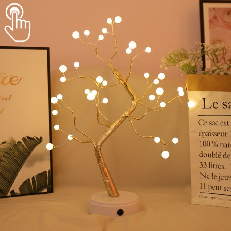 36 LEDs Perlenbaum Kupferdraht Tischlampe Kreative Dekoration Touch-Control Nachtlicht (Warmweißes Licht), 36 LEDs Warmweiß, 36 LEDs Pinkes Licht, 108 LEDs Warmweiß, 108 LEDs Pinkes Licht, 108 LEDs Weißes Licht, 108 LEDs Buntes Licht, 48 LEDs Warmwe...