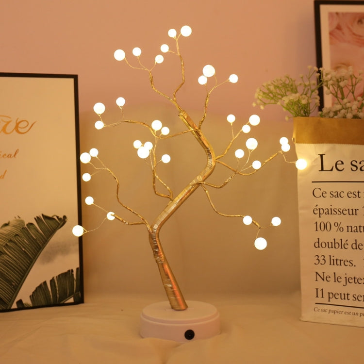 36 LEDs Perlenbaum Kupferdraht Tischlampe Kreative Dekoration Touch-Control Nachtlicht (Warmweißes Licht), 36 LEDs Warmweiß, 36 LEDs Pinkes Licht, 108 LEDs Warmweiß, 108 LEDs Pinkes Licht, 108 LEDs Weißes Licht, 108 LEDs Buntes Licht, 48 LEDs Warmwe...