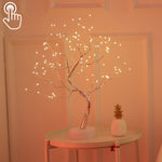 36 LEDs Perlenbaum Kupferdraht Tischlampe Kreative Dekoration Touch-Control Nachtlicht (Warmweißes Licht), 36 LEDs Warmweiß, 36 LEDs Pinkes Licht, 108 LEDs Warmweiß, 108 LEDs Pinkes Licht, 108 LEDs Weißes Licht, 108 LEDs Buntes Licht, 48 LEDs Warmwe...