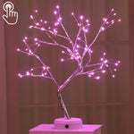 36 LEDs Perlenbaum Kupferdraht Tischlampe Kreative Dekoration Touch-Control Nachtlicht (Warmweißes Licht), 36 LEDs Warmweiß, 36 LEDs Pinkes Licht, 108 LEDs Warmweiß, 108 LEDs Pinkes Licht, 108 LEDs Weißes Licht, 108 LEDs Buntes Licht, 48 LEDs Warmwe...