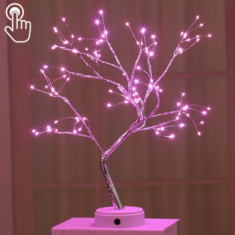 36 LEDs Perlenbaum Kupferdraht Tischlampe Kreative Dekoration Touch-Control Nachtlicht (Warmweißes Licht), 36 LEDs Warmweiß, 36 LEDs Pinkes Licht, 108 LEDs Warmweiß, 108 LEDs Pinkes Licht, 108 LEDs Weißes Licht, 108 LEDs Buntes Licht, 48 LEDs Warmwe...