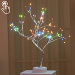 36 LEDs Perlenbaum Kupferdraht Tischlampe Kreative Dekoration Touch-Control Nachtlicht (Warmweißes Licht), 36 LEDs Warmweiß, 36 LEDs Pinkes Licht, 108 LEDs Warmweiß, 108 LEDs Pinkes Licht, 108 LEDs Weißes Licht, 108 LEDs Buntes Licht, 48 LEDs Warmwe...