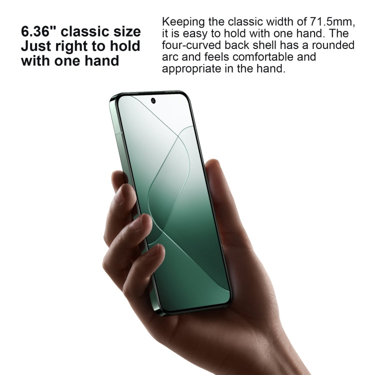Xiaomi 14, 6,36 Zoll, Xiaomi HyperOS, Snapdragon 8 Gen 3 Octa-Core (4 nm, bis zu 3,3 GHz), NFC, Netzwerk: 5G, 12 GB + 256 GB, 16 GB + 512 GB, 16 GB + 1 TB