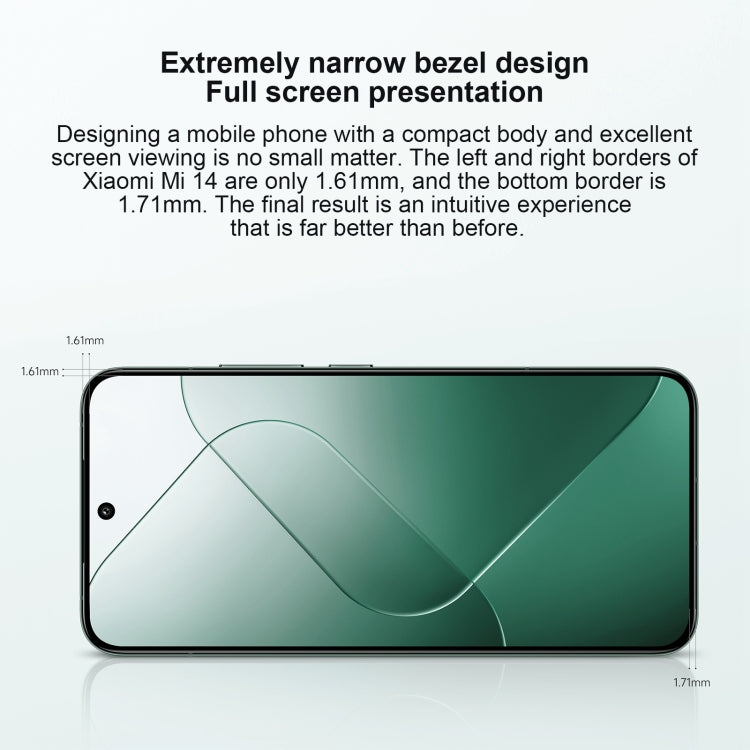 Xiaomi 14, 6,36 Zoll, Xiaomi HyperOS, Snapdragon 8 Gen 3 Octa-Core (4 nm, bis zu 3,3 GHz), NFC, Netzwerk: 5G, 12 GB + 256 GB, 16 GB + 512 GB, 16 GB + 1 TB