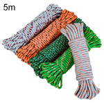 Outdoor dicke Nylonleine zum Wäscheaufhängen, zufällige Farbe, 5m, 20m