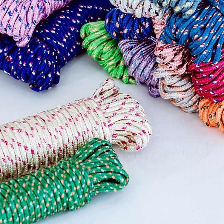 Outdoor dicke Nylonleine zum Wäscheaufhängen, zufällige Farbe, 5m, 20m