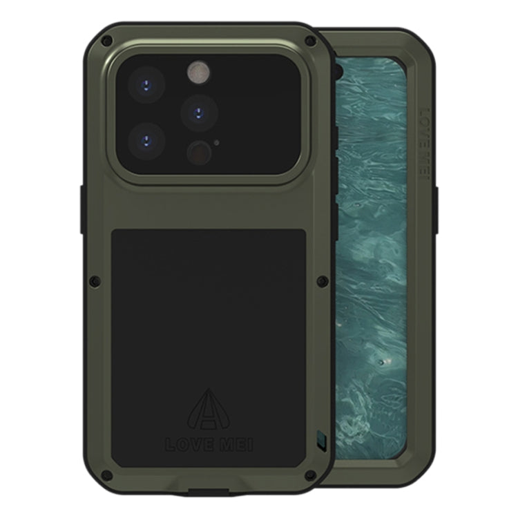 LOVE MEI Metall Stoßfest Wasserfest Staubdicht Handyhülle, Für iPhone 17 Pro Max, Für iPhone 17 Pro, Für iPhone 17, Für iPhone 16 Pro Max, Für iPhone 16 Pro, Für iPhone 16, Für iPhone 15 Pro Max, Für iPhone 15 Pro