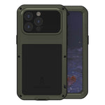 LOVE MEI Metall Stoßfest Wasserfest Staubdicht Handyhülle, Für iPhone 17 Pro Max, Für iPhone 17 Pro, Für iPhone 17, Für iPhone 16 Pro Max, Für iPhone 16 Pro, Für iPhone 16, Für iPhone 15 Pro Max, Für iPhone 15 Pro