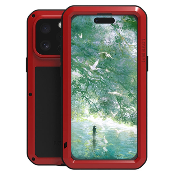 LOVE MEI Metall Stoßfest Wasserfest Staubdicht Handyhülle, Für iPhone 17 Pro Max, Für iPhone 17 Pro, Für iPhone 17, Für iPhone 16 Pro Max, Für iPhone 16 Pro, Für iPhone 16, Für iPhone 15 Pro Max, Für iPhone 15 Pro