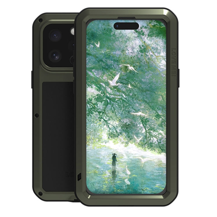 LOVE MEI Metall Stoßfest Wasserfest Staubdicht Handyhülle, Für iPhone 17 Pro Max, Für iPhone 17 Pro, Für iPhone 17, Für iPhone 16 Pro Max, Für iPhone 16 Pro, Für iPhone 16, Für iPhone 15 Pro Max, Für iPhone 15 Pro