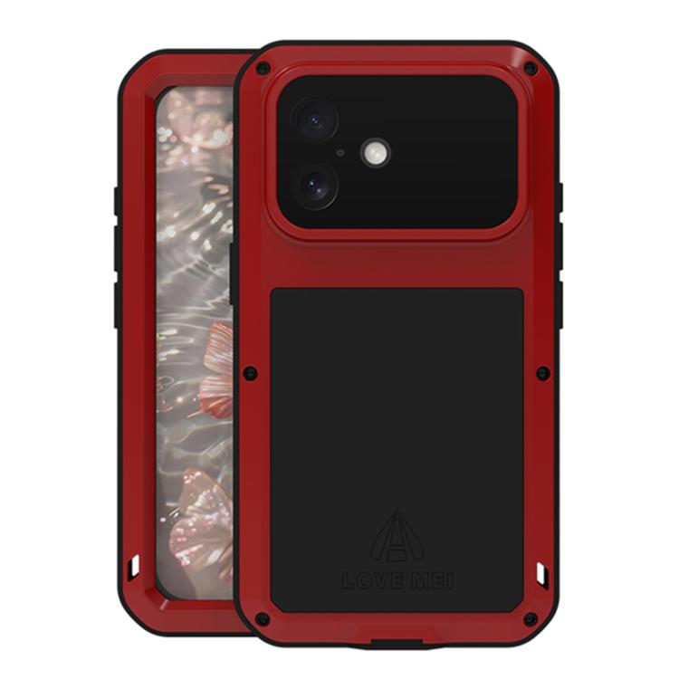 LOVE MEI Metall Stoßfest Wasserfest Staubdicht Handyhülle, Für iPhone 17 Pro Max, Für iPhone 17 Pro, Für iPhone 17, Für iPhone 16 Pro Max, Für iPhone 16 Pro, Für iPhone 16, Für iPhone 15 Pro Max, Für iPhone 15 Pro