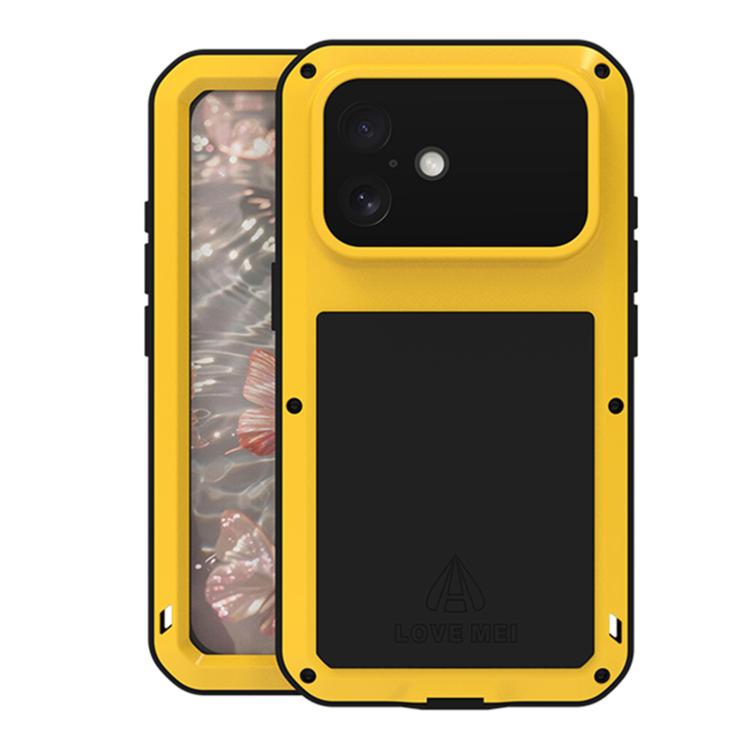 LOVE MEI Metall Stoßfest Wasserfest Staubdicht Handyhülle, Für iPhone 17 Pro Max, Für iPhone 17 Pro, Für iPhone 17, Für iPhone 16 Pro Max, Für iPhone 16 Pro, Für iPhone 16, Für iPhone 15 Pro Max, Für iPhone 15 Pro