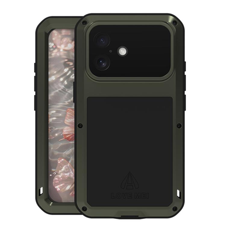 LOVE MEI Metall Stoßfest Wasserfest Staubdicht Handyhülle, Für iPhone 17 Pro Max, Für iPhone 17 Pro, Für iPhone 17, Für iPhone 16 Pro Max, Für iPhone 16 Pro, Für iPhone 16, Für iPhone 15 Pro Max, Für iPhone 15 Pro