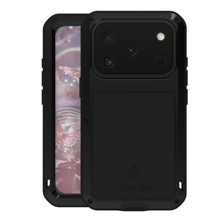 LOVE MEI Metall Stoßfest Wasserfest Staubdicht Handyhülle, Für iPhone 17 Pro Max, Für iPhone 17 Pro, Für iPhone 17, Für iPhone 16 Pro Max, Für iPhone 16 Pro, Für iPhone 16, Für iPhone 15 Pro Max, Für iPhone 15 Pro