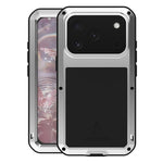 LOVE MEI Metall Stoßfest Wasserfest Staubdicht Handyhülle, Für iPhone 17 Pro Max, Für iPhone 17 Pro, Für iPhone 17, Für iPhone 16 Pro Max, Für iPhone 16 Pro, Für iPhone 16, Für iPhone 15 Pro Max, Für iPhone 15 Pro