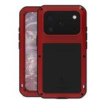 LOVE MEI Metall Stoßfest Wasserfest Staubdicht Handyhülle, Für iPhone 17 Pro Max, Für iPhone 17 Pro, Für iPhone 17, Für iPhone 16 Pro Max, Für iPhone 16 Pro, Für iPhone 16, Für iPhone 15 Pro Max, Für iPhone 15 Pro