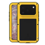 LOVE MEI Metall Stoßfest Wasserfest Staubdicht Handyhülle, Für iPhone 17 Pro Max, Für iPhone 17 Pro, Für iPhone 17, Für iPhone 16 Pro Max, Für iPhone 16 Pro, Für iPhone 16, Für iPhone 15 Pro Max, Für iPhone 15 Pro