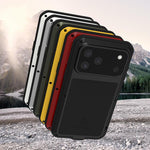 LOVE MEI Metall Stoßfest Wasserfest Staubdicht Handyhülle, Für iPhone 17 Pro Max, Für iPhone 17 Pro, Für iPhone 17, Für iPhone 16 Pro Max, Für iPhone 16 Pro, Für iPhone 16, Für iPhone 15 Pro Max, Für iPhone 15 Pro