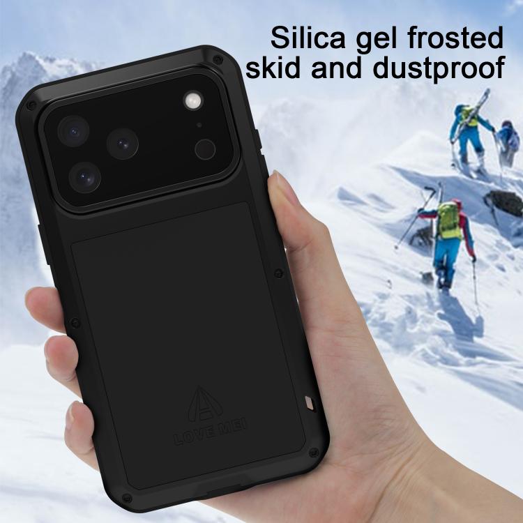 LOVE MEI Metall Stoßfest Wasserfest Staubdicht Handyhülle, Für iPhone 17 Pro Max, Für iPhone 17 Pro, Für iPhone 17, Für iPhone 16 Pro Max, Für iPhone 16 Pro, Für iPhone 16, Für iPhone 15 Pro Max, Für iPhone 15 Pro