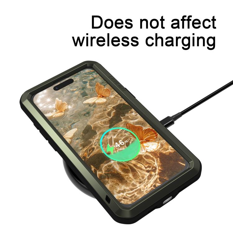 LOVE MEI Metall Stoßfest Wasserfest Staubdicht Handyhülle, Für iPhone 17 Pro Max, Für iPhone 17 Pro, Für iPhone 17, Für iPhone 16 Pro Max, Für iPhone 16 Pro, Für iPhone 16, Für iPhone 15 Pro Max, Für iPhone 15 Pro
