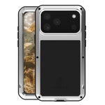 LOVE MEI Metall Stoßfest Wasserfest Staubdicht Handyhülle, Für iPhone 17 Pro Max, Für iPhone 17 Pro, Für iPhone 17, Für iPhone 16 Pro Max, Für iPhone 16 Pro, Für iPhone 16, Für iPhone 15 Pro Max, Für iPhone 15 Pro