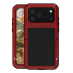 LOVE MEI Metall Stoßfest Wasserfest Staubdicht Handyhülle, Für iPhone 17 Pro Max, Für iPhone 17 Pro, Für iPhone 17, Für iPhone 16 Pro Max, Für iPhone 16 Pro, Für iPhone 16, Für iPhone 15 Pro Max, Für iPhone 15 Pro