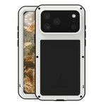 LOVE MEI Metall Stoßfest Wasserfest Staubdicht Handyhülle, Für iPhone 17 Pro Max, Für iPhone 17 Pro, Für iPhone 17, Für iPhone 16 Pro Max, Für iPhone 16 Pro, Für iPhone 16, Für iPhone 15 Pro Max, Für iPhone 15 Pro