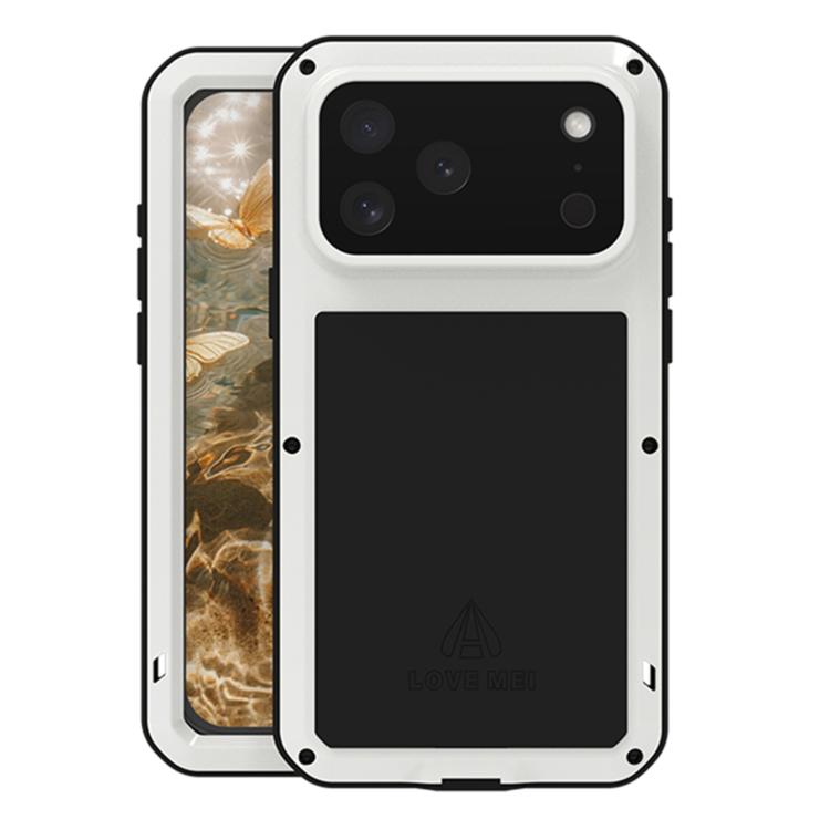 LOVE MEI Metall Stoßfest Wasserfest Staubdicht Handyhülle, Für iPhone 17 Pro Max, Für iPhone 17 Pro, Für iPhone 17, Für iPhone 16 Pro Max, Für iPhone 16 Pro, Für iPhone 16, Für iPhone 15 Pro Max, Für iPhone 15 Pro