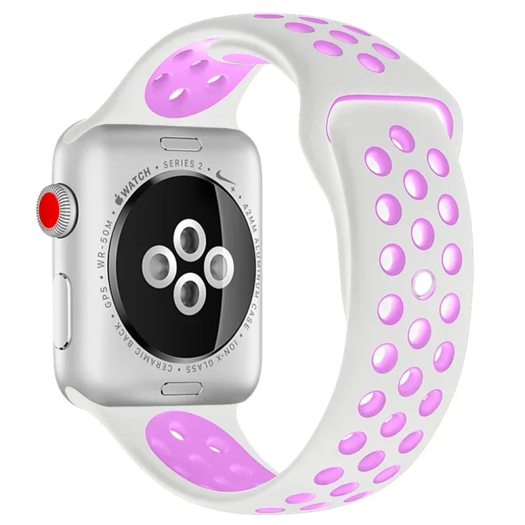 Sport-Silikonarmband Standard Edition, für Apple Watch Series 7 41mm / 6 & SE & 5 & 4 40mm / 3 & 2 & 1 38mm, für Apple Watch Ultra 49mm / Series 8&7 45mm / SE 2&6&SE&5&4 44mm / 3&2&1 42mm