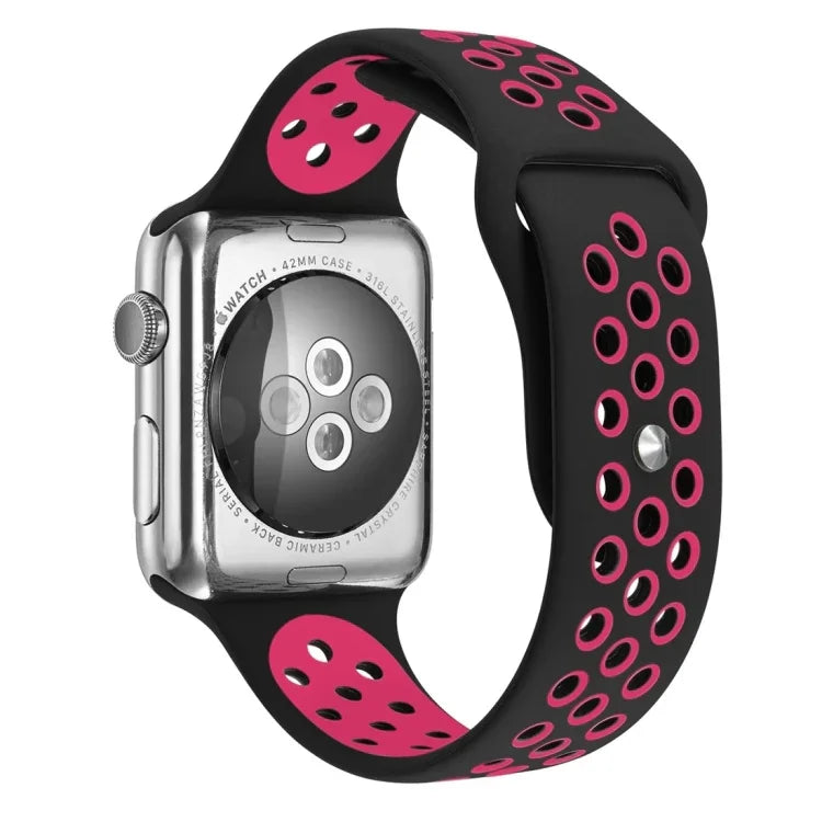 Sport-Silikonarmband Standard Edition, für Apple Watch Series 7 41mm / 6 & SE & 5 & 4 40mm / 3 & 2 & 1 38mm, für Apple Watch Ultra 49mm / Series 8&7 45mm / SE 2&6&SE&5&4 44mm / 3&2&1 42mm
