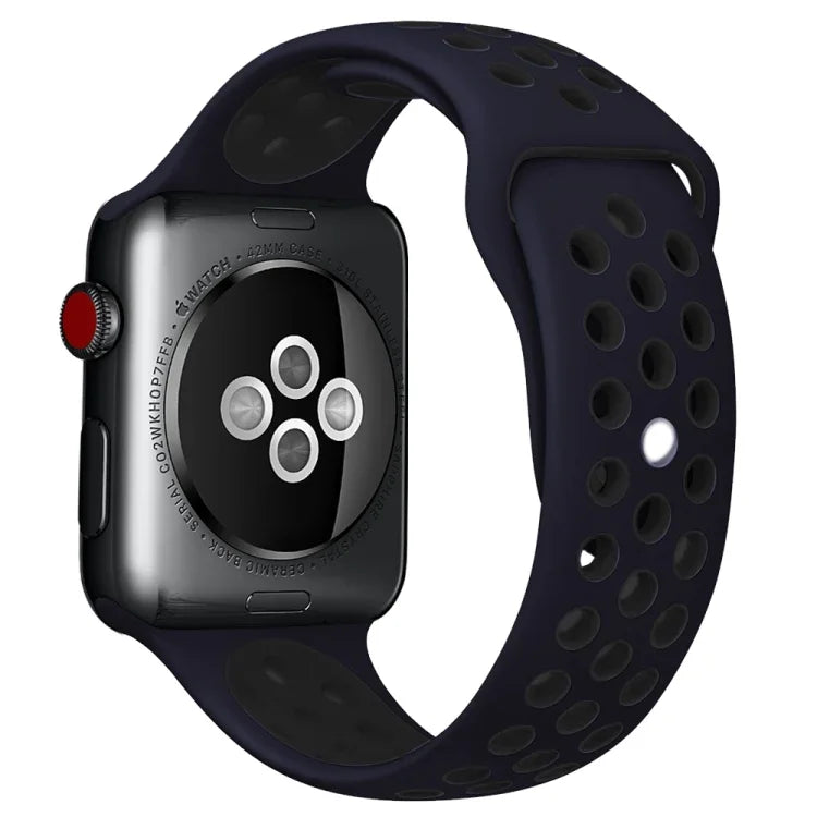 Sport-Silikonarmband Standard Edition, für Apple Watch Series 7 41mm / 6 & SE & 5 & 4 40mm / 3 & 2 & 1 38mm, für Apple Watch Ultra 49mm / Series 8&7 45mm / SE 2&6&SE&5&4 44mm / 3&2&1 42mm