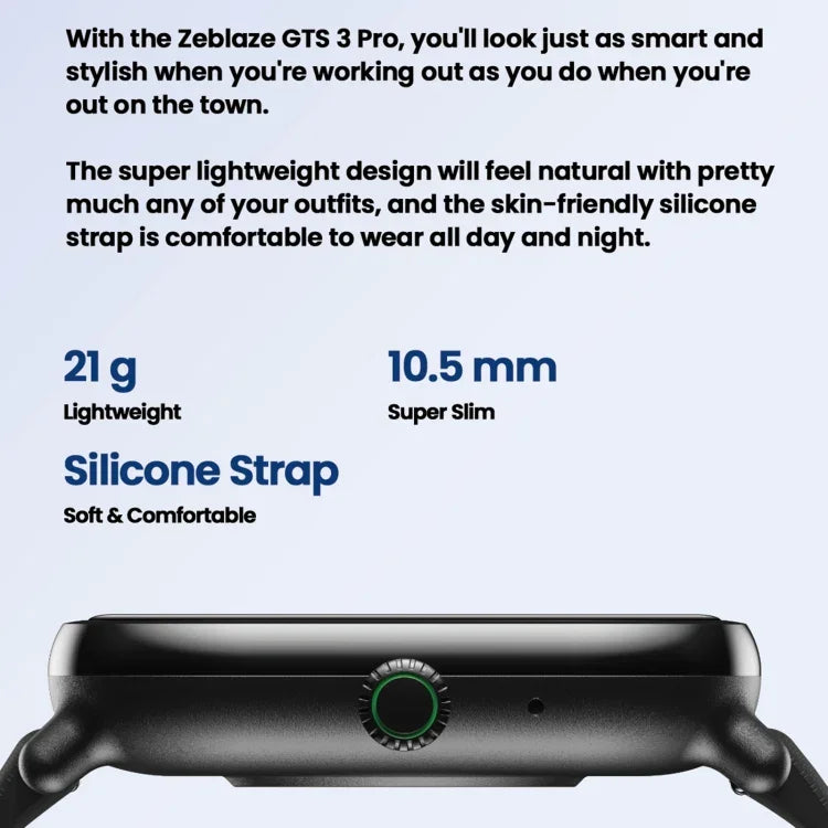 Zeblaze GTS 3 Pro IP68 1,97 Zoll HD Fitness-Smartwatch