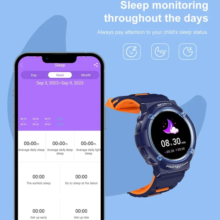 HT19 1,2 Zoll Rundbildschirm IP68 Kinder-Smartwatch mit Schlafüberwachung