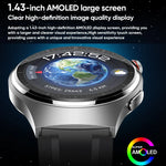 MT200 1,43 Zoll AMOLED IP67 Smartwatch mit Anruffunktion, unterstützt EKG-/Körpertemperatur-/Blutzuckermessung