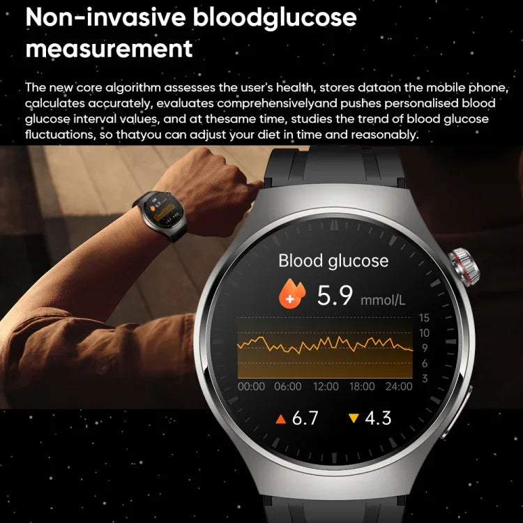 MT200 1,43 Zoll AMOLED IP67 Smartwatch mit Anruffunktion, unterstützt EKG-/Körpertemperatur-/Blutzuckermessung