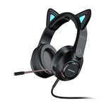 AWEI GM-9 Katze Ohr Buntes Licht Kabelgebundenes Gaming-Headset mit Mikrofon, GM-9