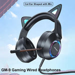 AWEI GM-9 Katze Ohr Buntes Licht Kabelgebundenes Gaming-Headset mit Mikrofon, GM-9