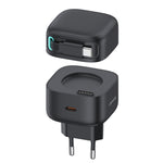 USAMS US-CC202 SMF-Serie PD35W GaN Dual-Port Typ-C Schnellladegerät, EU Stecker