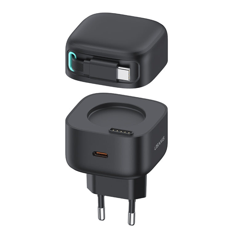 USAMS US-CC202 SMF-Serie PD35W GaN Dual-Port Typ-C Schnellladegerät, EU Stecker