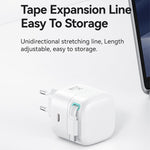 USAMS US-CC202 SMF-Serie PD35W GaN Dual-Port Typ-C Schnellladegerät, EU Stecker