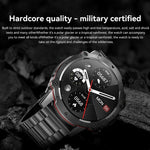 AK56 IP67 BT5.1 1,43-Zoll-Smartwatch mit Unterstützung für Sprachanrufe und Gesundheitsüberwachung, Perlmutt-Edelstahlarmband, Edelstahl-Mesh-Armband