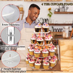 YX064 4-stöckiger, runder Cupcake-Ständer aus Acryl, YX064
