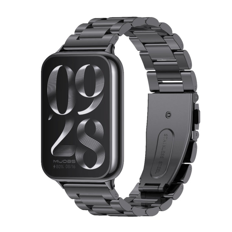 Mijobs Three Beads Stainless Steel Watch Band, For Xiaomi Band 10 Pro / Redmi Watch 6 / 5