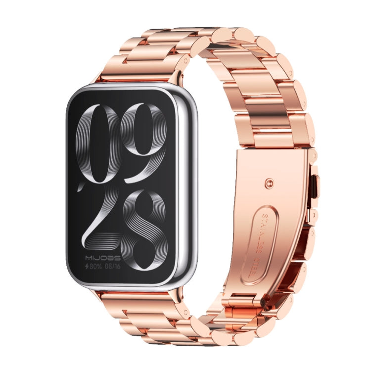 Mijobs Three Beads Stainless Steel Watch Band, For Xiaomi Band 10 Pro / Redmi Watch 6 / 5