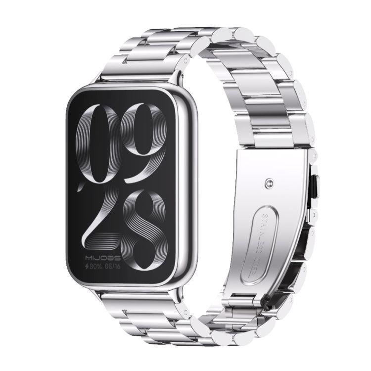 Mijobs Three Beads Stainless Steel Watch Band, For Xiaomi Band 10 Pro / Redmi Watch 6 / 5