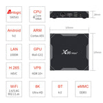 X96 max+ 4K Smart TV Box mit Fernbedienung, Android 9.0, Amlogic S905X3 Quad-Core Cortex-A55, 2GB+16GB, unterstützt LAN, AV, 2.4G/5G WLAN, USBx2, TF-Karte, EU-Stecker, US-Stecker, UK-Stecker, AU-Stecker