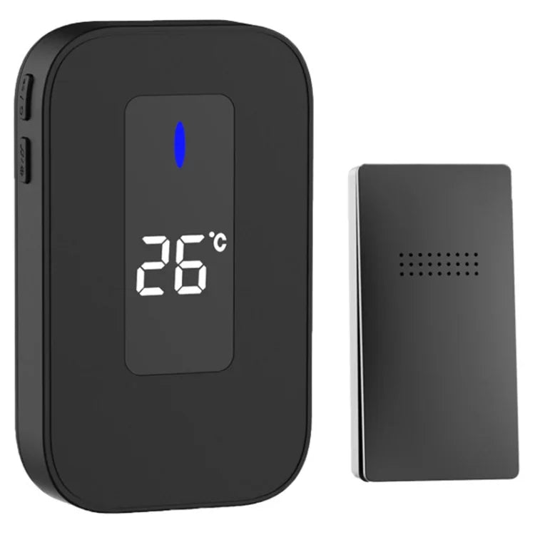 C303B Drahtlose Türklingel für Zuhause mit Temperaturanzeige, Fernbedienung und Pager für Senioren, US-Stecker, EU-Stecker, UK-Stecker