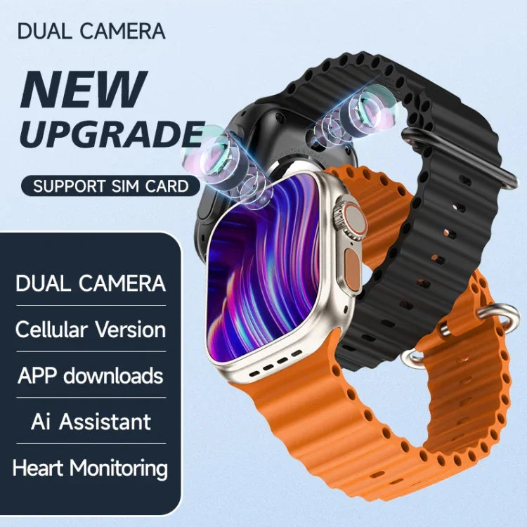 GS37 Smartwatch mit 1,95-Zoll-Display, Android 9.0, Spreadtrum SL8541E, 4G-Netzwerk, Einzel-Nano-SIM, Front- und Rückkamera, 1 GB RAM + 16 GB Speicher
